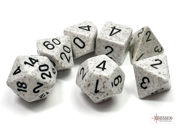 Chessex Speckled Artic Camo Polyhedral 7-Dice Set