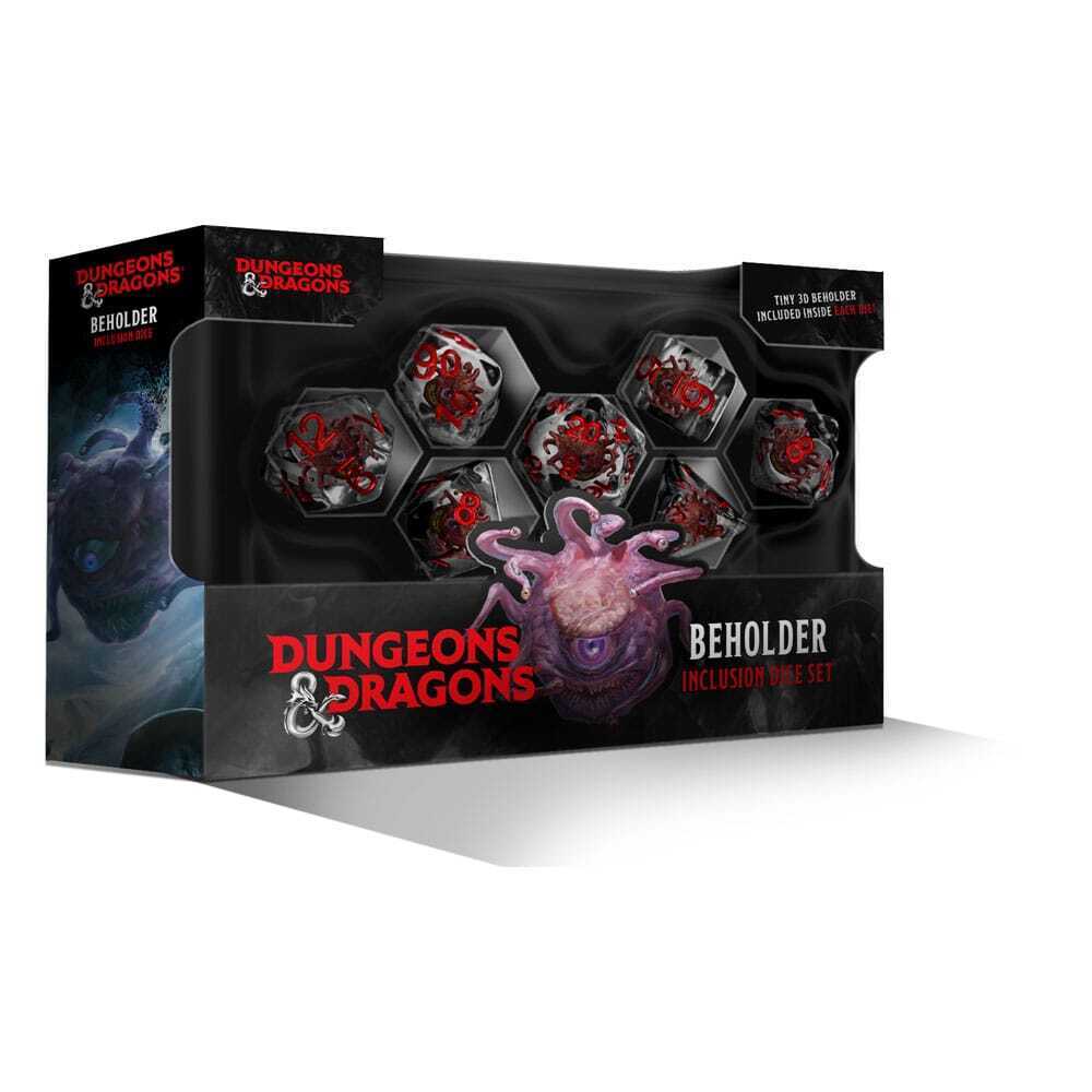 FanRoll Dungeons & Dragons Beholder Resin Dice Set – 7 Piece Polyhedral RPG Dice