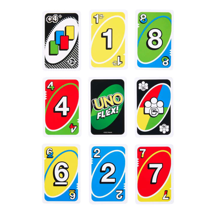 Uno Flex (Board Game) 2-8 Players 7+ years old (EN) Mattel