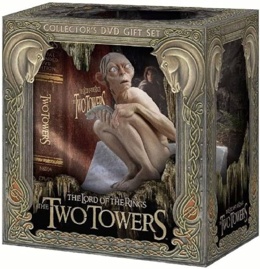 [COLLECTOR'S FIND!] The Lord Of The Rings "The Two Towers Collector's DVD Gift Set" with Gollum/ Smeagol figure