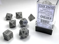 Chessex: 25410 Opaque Dark Grey - Black Polythedral (7 Dice Set)