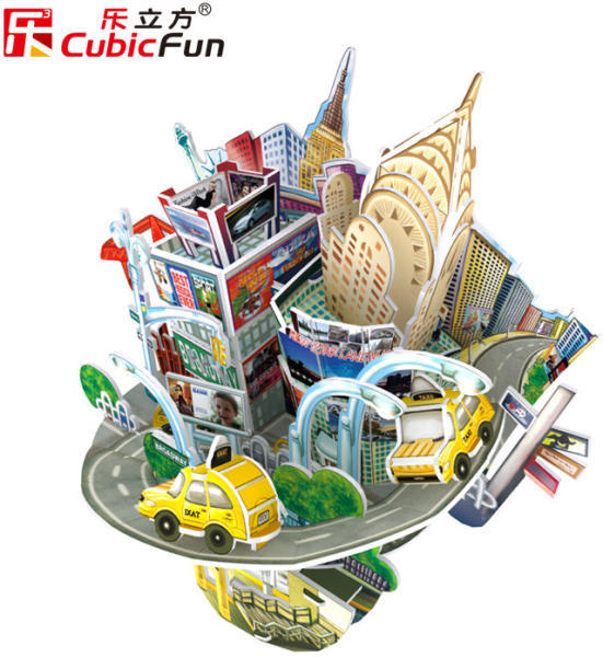 [COLLECTOR'S FIND!] Cubic Fun: New York City Scape - 3D Puzzle -Coin Bank (0C3203)