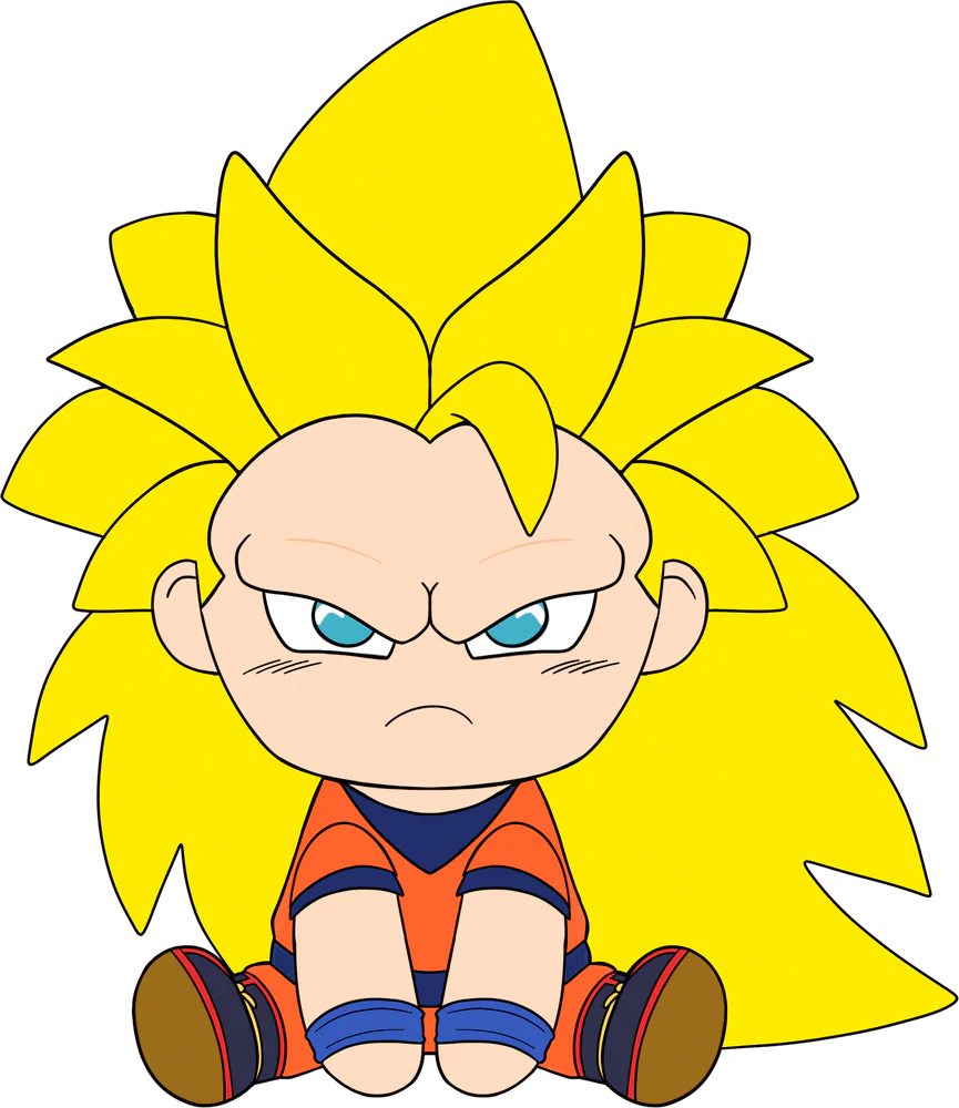 Yootouz Dragon Ball Z Plush Figure Super Saiyan 3 Goku (22cm)