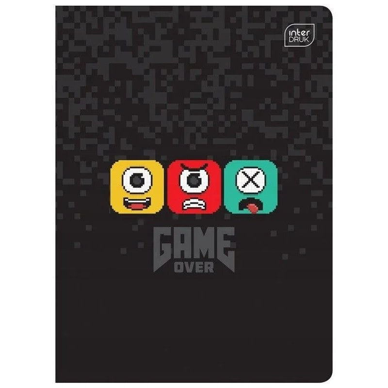 A5 Notebook, 32 sheets, three-line ruling, Interdruk "Game Over"