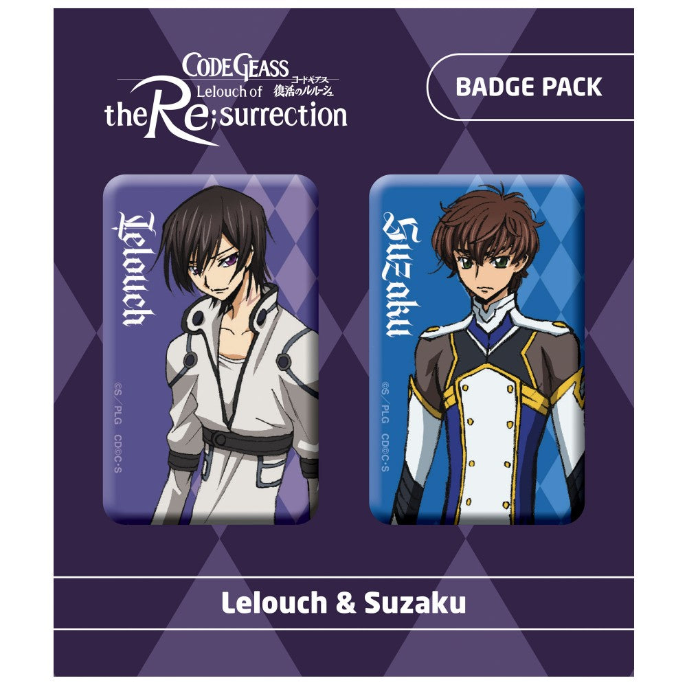 Pyramid: Code Geass Lelouch of the Re:surrection Badge pack, set of 2: Lelouch & Suzaku