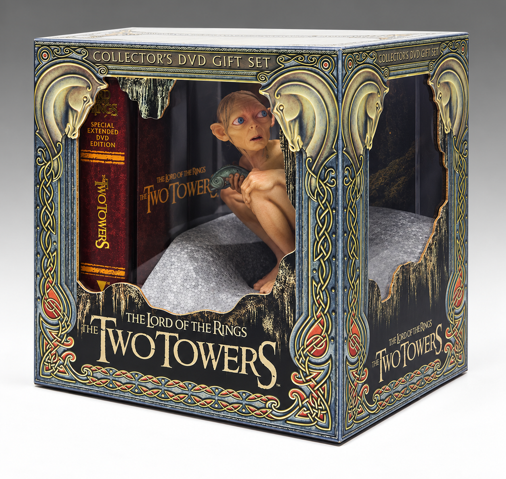 [COLLECTOR'S FIND!] The Lord Of The Rings "The Two Towers Collector's DVD Gift Set" with Gollum/ Smeagol figure