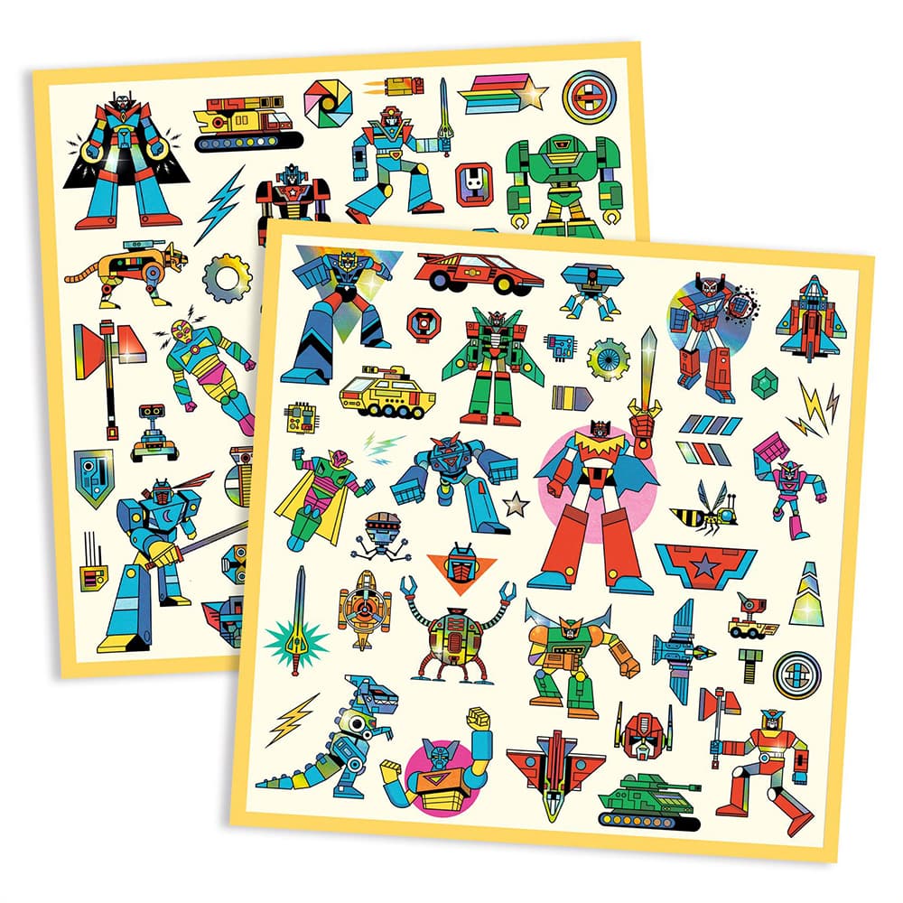 Djeco Robot Sticker - 160 Pieces