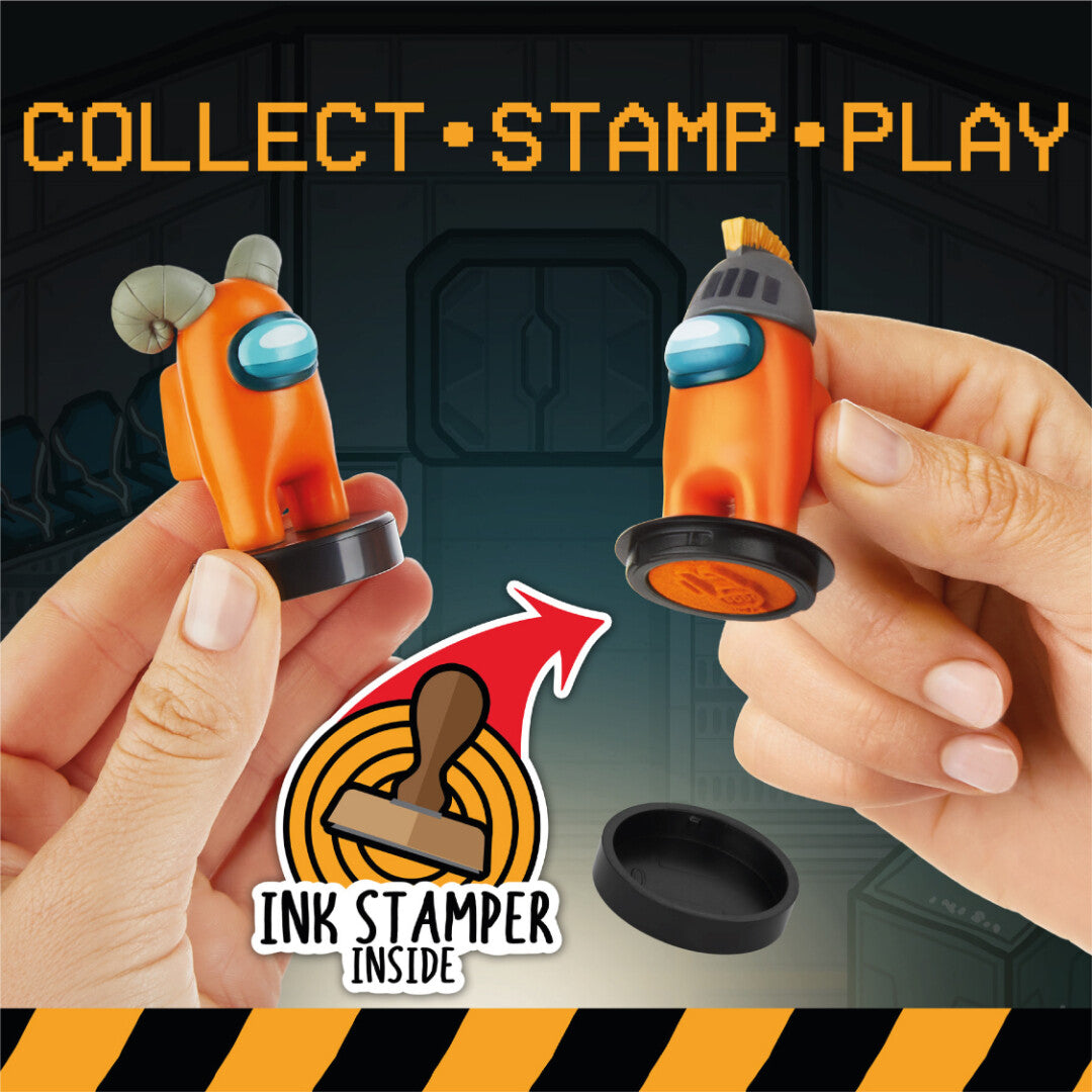 Toikido: AMONG US - Crewmate Stampers -1 pack -Series 2 - Pink Crewmate with Beanie