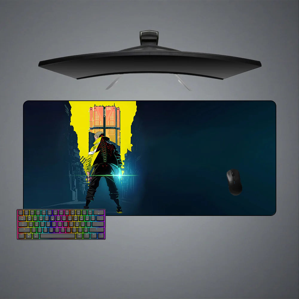 Cyberpunk Edgerunner Design XXL Size Gaming Mouse Pad, Computer Desk Mat (80x30cm)