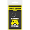 Gamer At Work Rubber Keychain