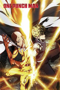 One Punch Man Saitama And Genos Power Up Wall Scroll 61x91.5 cm