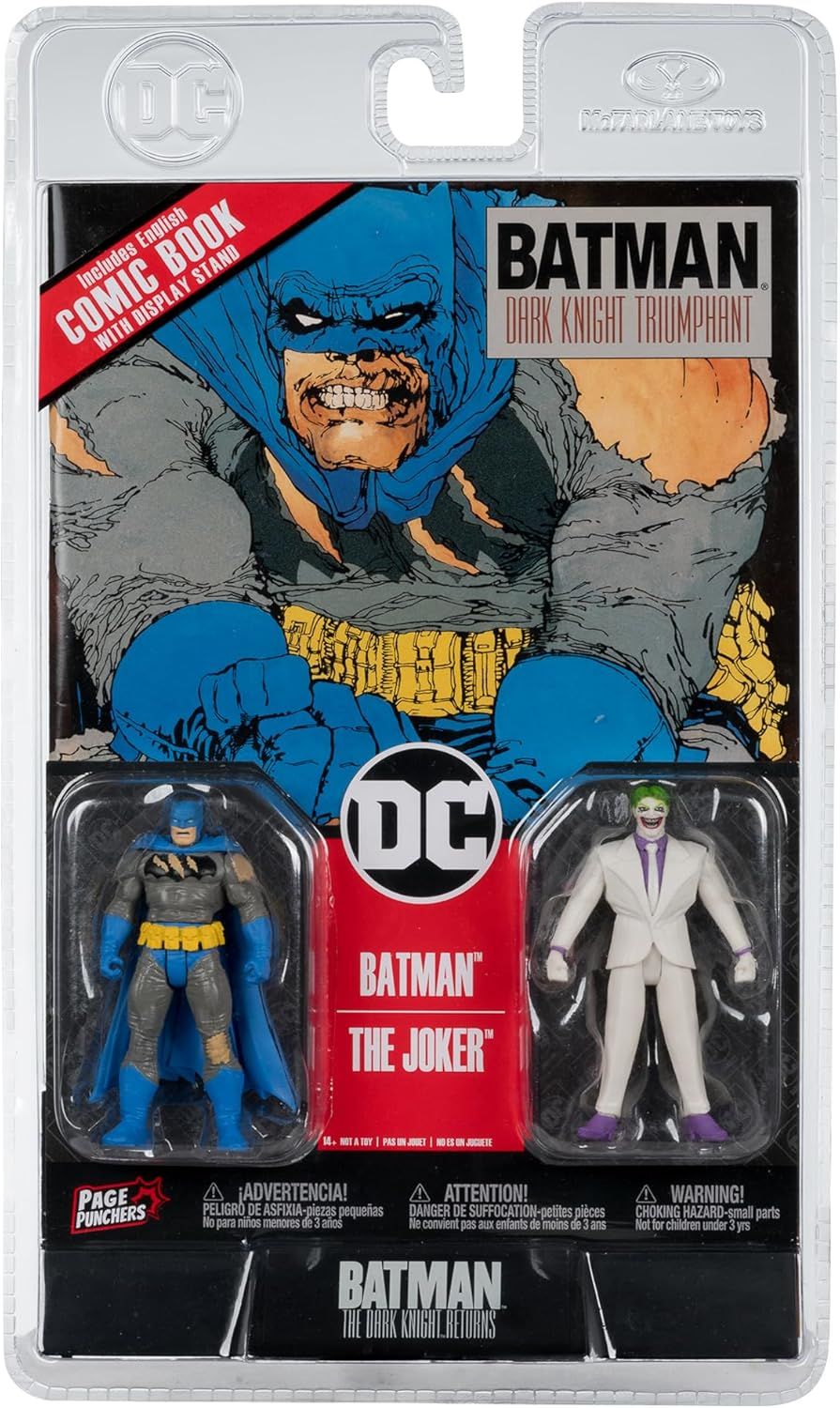 McFarlane Toys - DC Direct Page Punchers 2pk Batman & The Joker 3in Figures with Comic