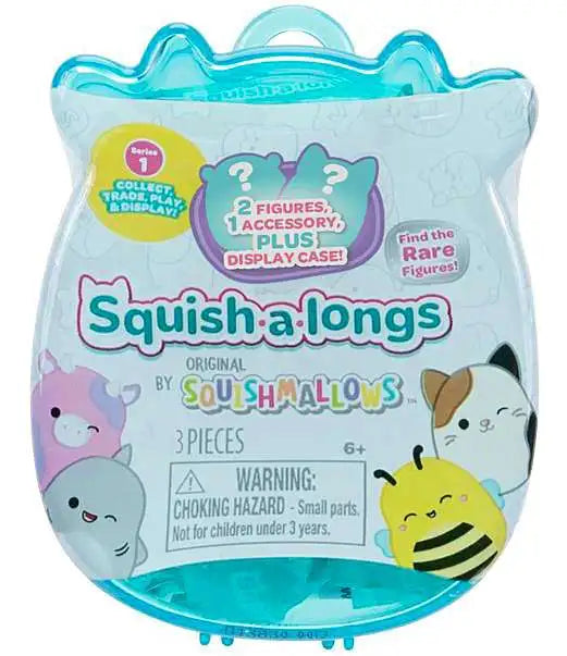 Squishmallows Squish-a-Longs Series 1 Mini Figure Mystery Pack [2 RANDOM Figures, 1 Accessory & Display Case]