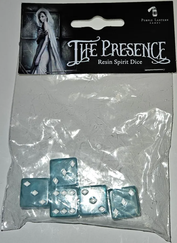 Purple Lantern: The Presence - Resin Spirit Dice (pack of 6 6-sided dice) - Ghostly pattern