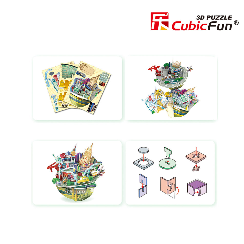 [COLLECTOR'S FIND!] Cubic Fun: New York City Scape - 3D Puzzle -Coin Bank (0C3203)